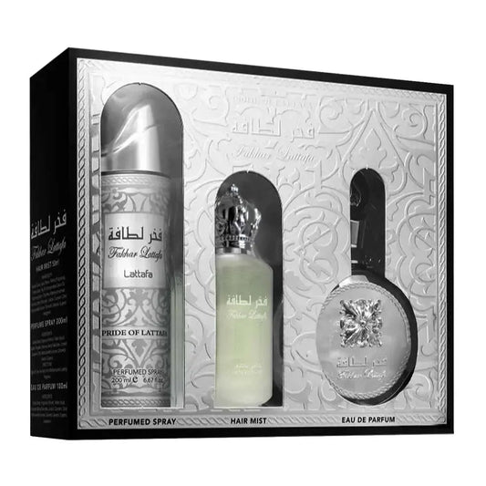 Fakhar 3-Piece coffret 3.4oz Homme EDP Spray – Lattafa Perfumes & Beyond Perfumes & Beyond
