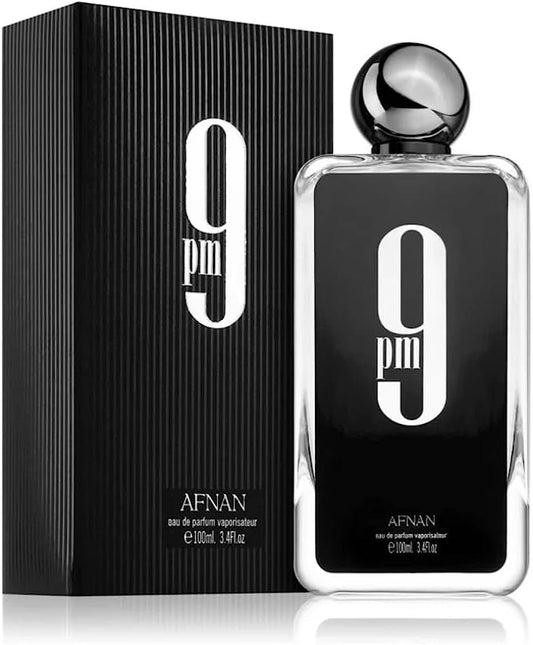 Flacon 9PM Afnan original, parfum homme sillage intense, alternative de luxe au Maroc, disponible chez Perfumes & Beyond avec livraison rapide.