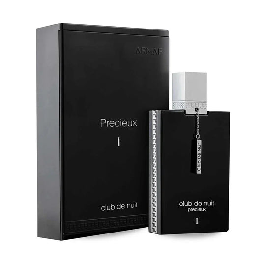 Flacon et boîte de parfum Club de Nuit Précieux I Armaf 100 ML, élégant et moderne.
