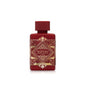 Badee Al Oud Sublime Lattafa 100ML flacon de parfum aux motifs élégants et ruby, pour hommes et femmes.