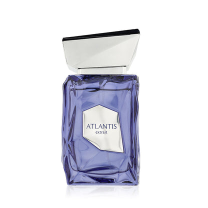 Atlantis Extrait French Avenue 100 ML - Flacon de parfum aquatique en verre violet.