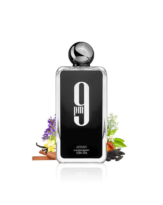 Flacon 9PM Afnan original, parfum homme sillage intense, alternative de luxe au Maroc, disponible chez Perfumes & Beyond avec livraison rapide.
