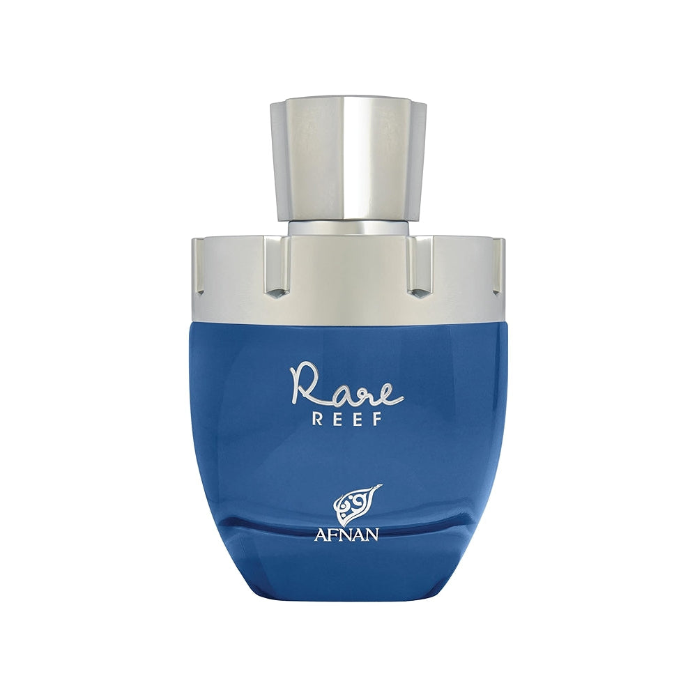 Rare Reef Afnan 100 ML, flacon de parfum bleu avec emballage élégant, extrait de parfum vente parfum original