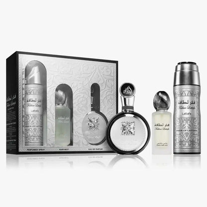 Fakhar 3-Piece coffret 3.4oz Homme EDP Spray – Lattafa Perfumes & Beyond    Perfumes & Beyond