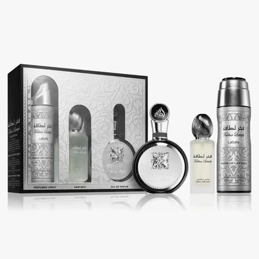Fakhar 3-Piece coffret 3.4oz Homme EDP Spray – Lattafa Perfumes & Beyond    Perfumes & Beyond