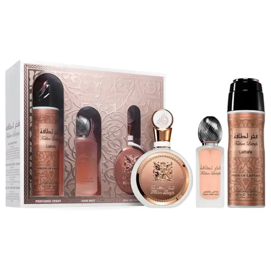 Fakhar Rose 3-Piece Coffret Perfumes & Beyond    Perfumes & Beyond