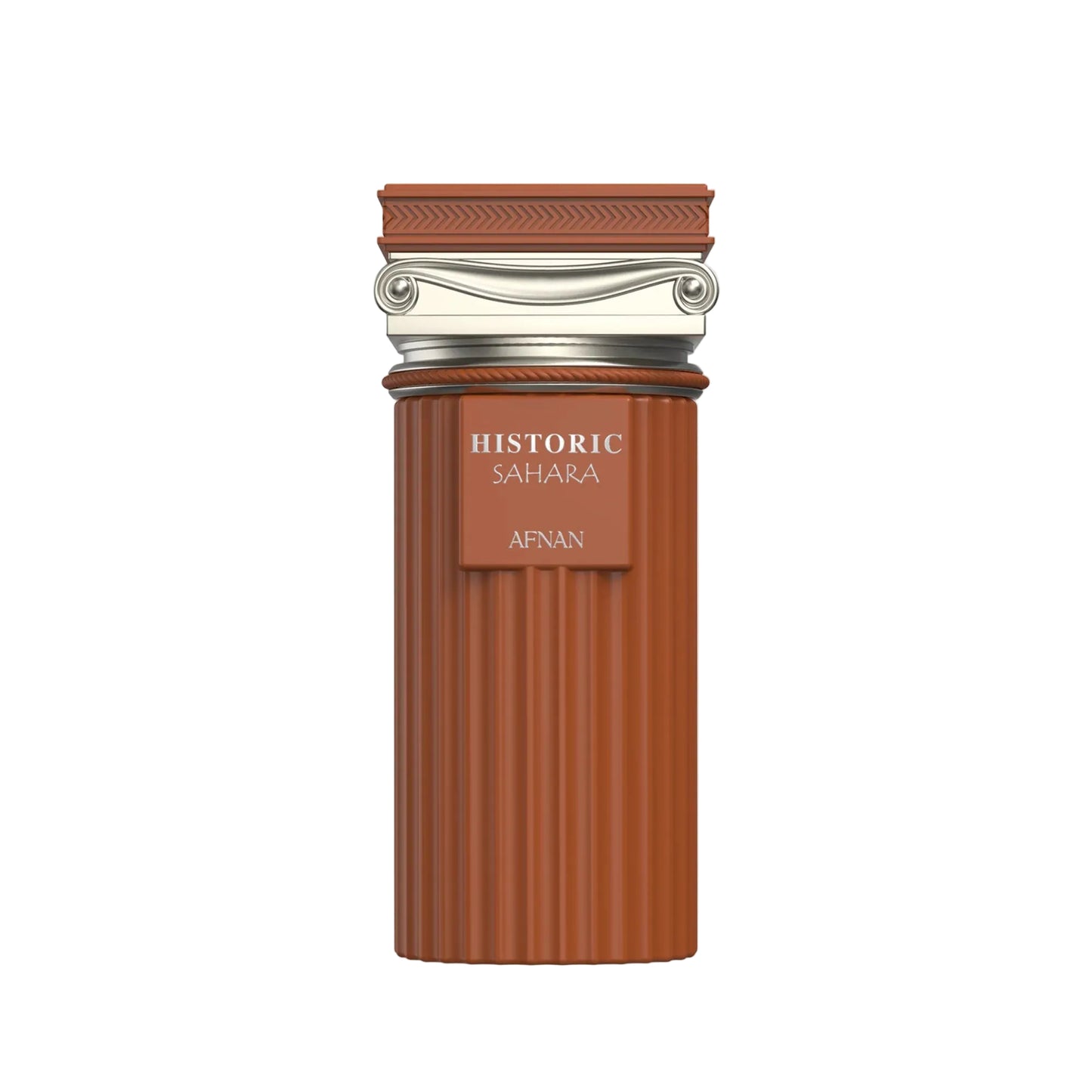 Flacon de parfum Historic Sahara Afnan 100 ML, design sculptural et élégant.