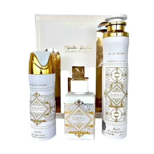 Lattafa Bade’e Al Oud Honor &amp; Glory – 3 Pièces (Unisexe) Perfumes & Beyond    Perfumes & Beyond