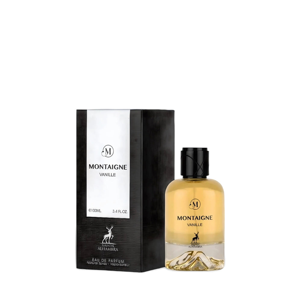Montaigne Vanille Maison Alhambra 100 ML avec flacon et emballage élégant, parfum unisexe.