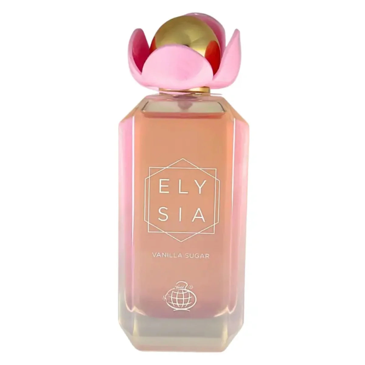 Elysia Vanilla Sugar Fragrance World 100 ML dans un flacon élégant avec bouchon floral.