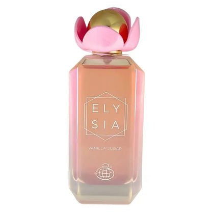 Elysia Vanilla Sugar Fragrance World 100 ML dans un flacon élégant avec bouchon floral.