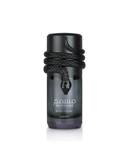 Musamam Black Intense Lattafa 100 ML parfum oud épicé Perfumes Beyond Maroc vente parfum, parfum original