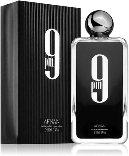 Flacon 9PM Afnan original, parfum homme sillage intense, alternative de luxe au Maroc, disponible chez Perfumes & Beyond avec livraison rapide.